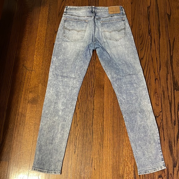 Excellent Quality American Eagle Light Blue Jeans Super Flexible Skinny 32/34 - Picture 3 of 6